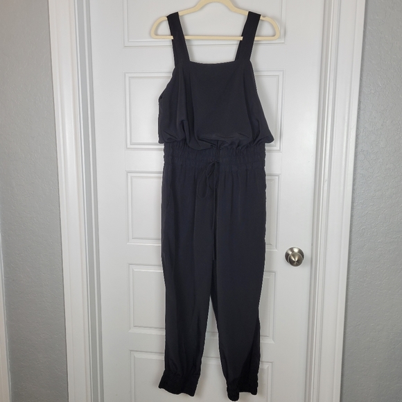 eShakti Women's black sleeveless jogger jumpsuit size Large/ 12 - Picture 2 of 9
